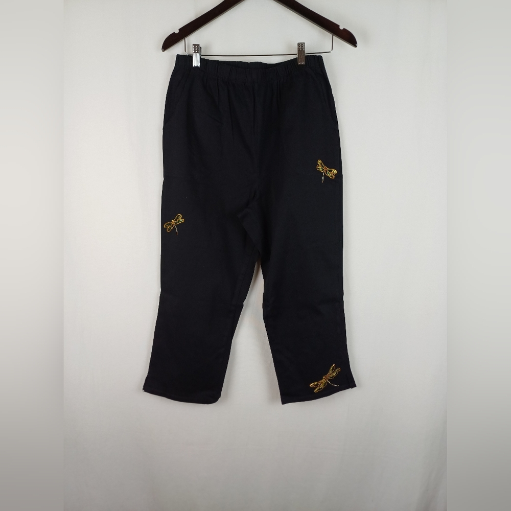 Nwot Quacker Factory Regular Dragonfly Cropped Le… - image 1